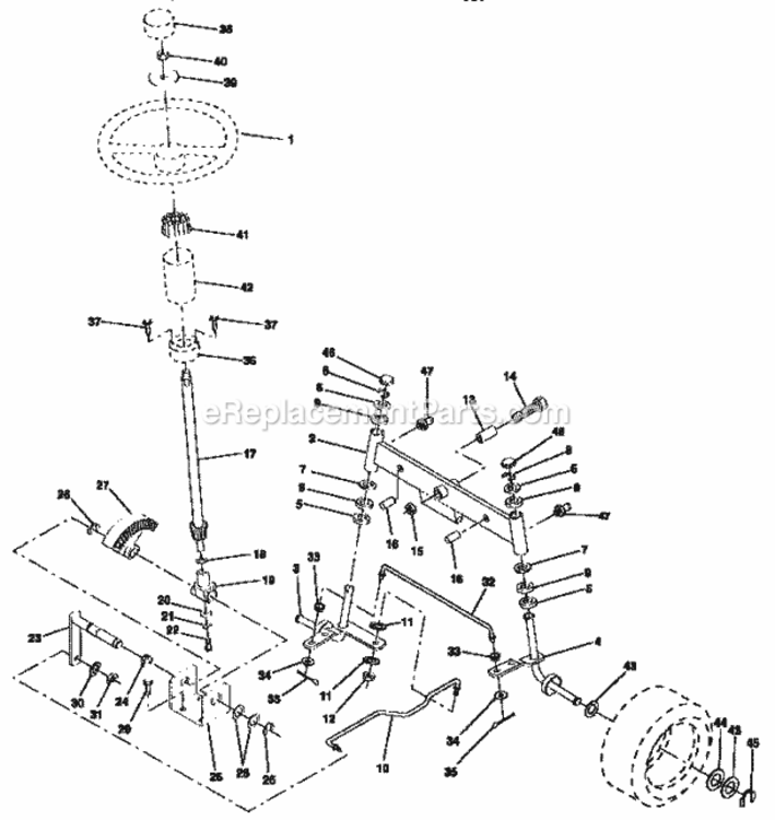 Page D Diagram and Parts List for 917257690  Craftsman Lawn Tractor