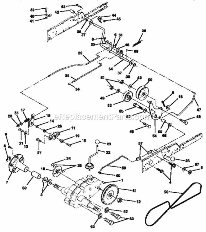 Page E Diagram and Parts List for  Craftsman Lawn Tractor
