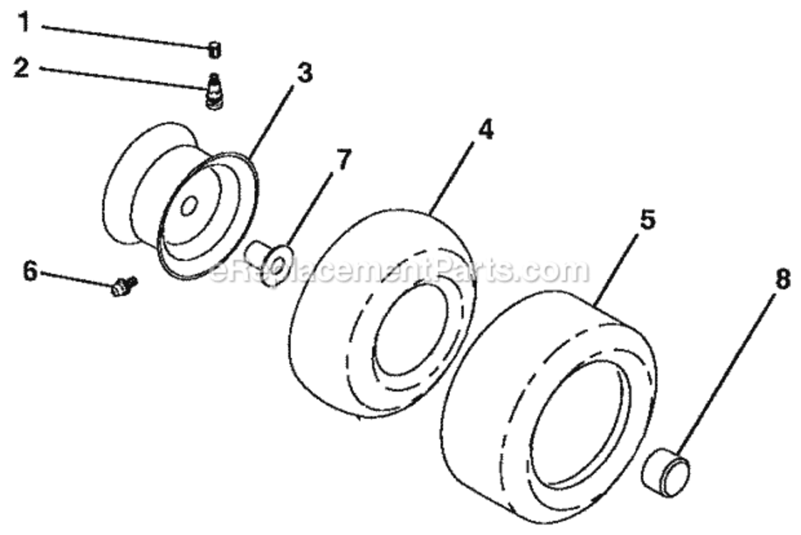Page B Diagram and Parts List for  Craftsman Lawn Tractor