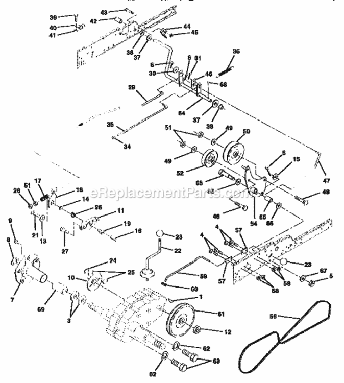 Page E Diagram and Parts List for  Craftsman Lawn Tractor