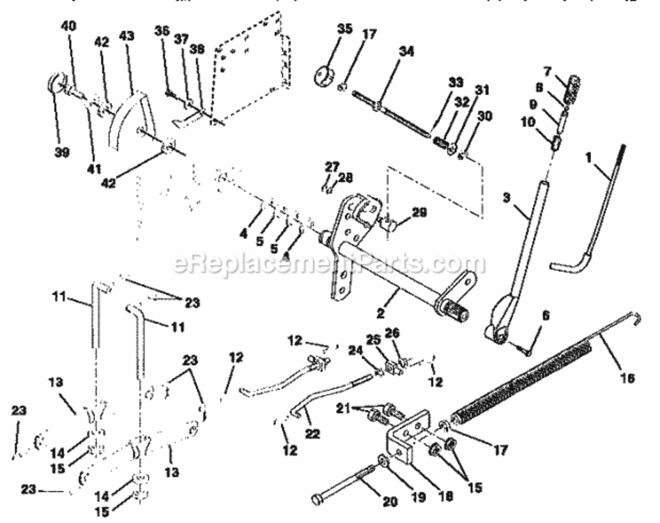 Page I Diagram and Parts List for  Craftsman Lawn Tractor