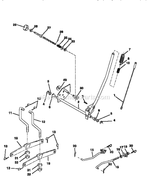 Page I Diagram and Parts List for  Craftsman Lawn Tractor