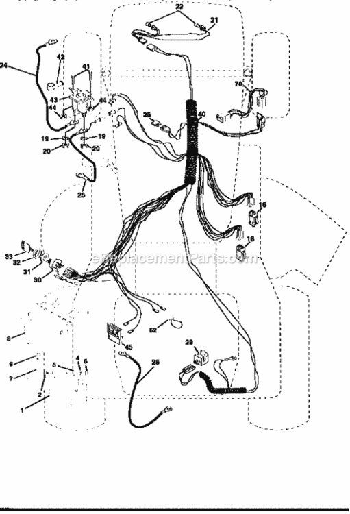 Page A Diagram and Parts List for  Craftsman Lawn Tractor