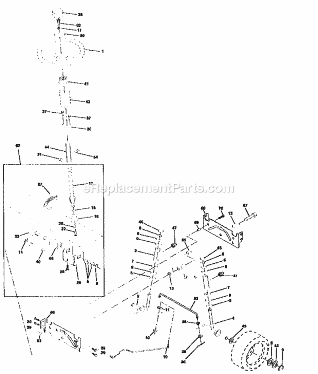 Page D Diagram and Parts List for  Craftsman Lawn Tractor