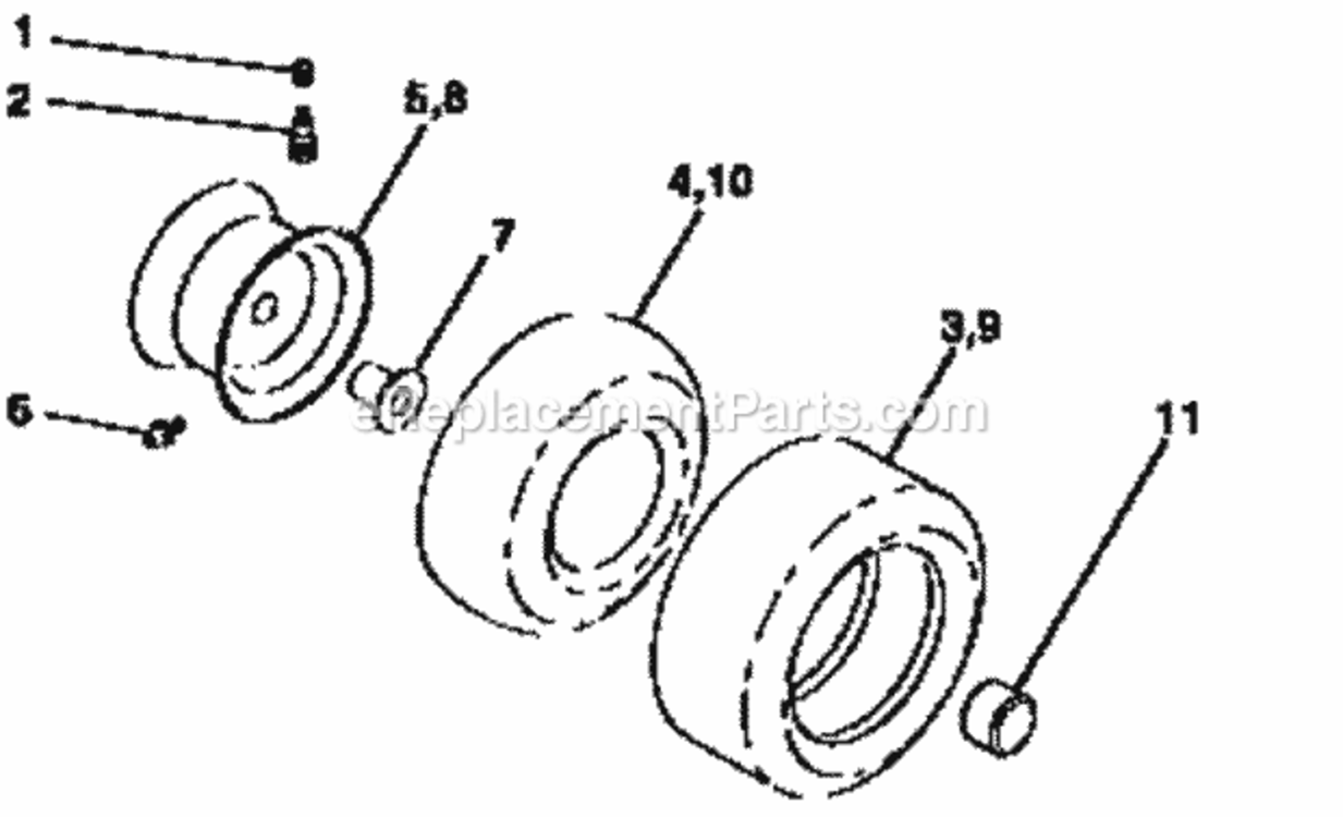 Page G Diagram and Parts List for  Craftsman Lawn Tractor