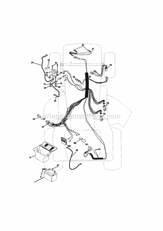 Page A Diagram and Parts List for  Craftsman Lawn Tractor