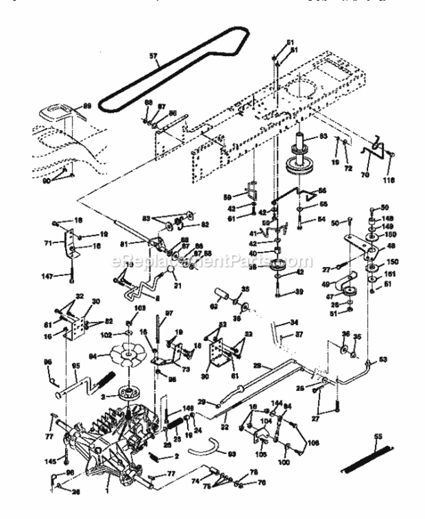 Page C Diagram and Parts List for  Craftsman Lawn Tractor