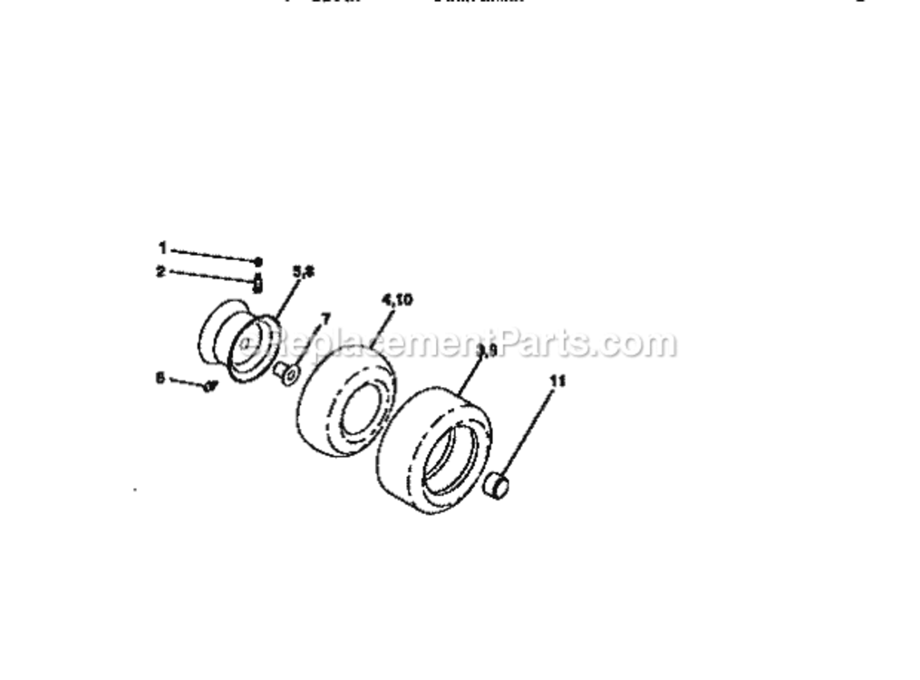 Page H Diagram and Parts List for  Craftsman Lawn Tractor