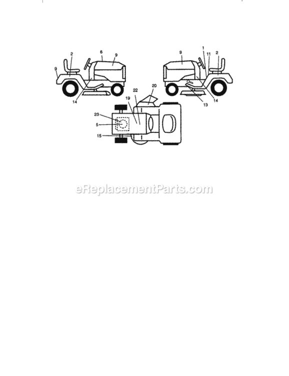 Page G Diagram and Parts List for  Craftsman Lawn Tractor
