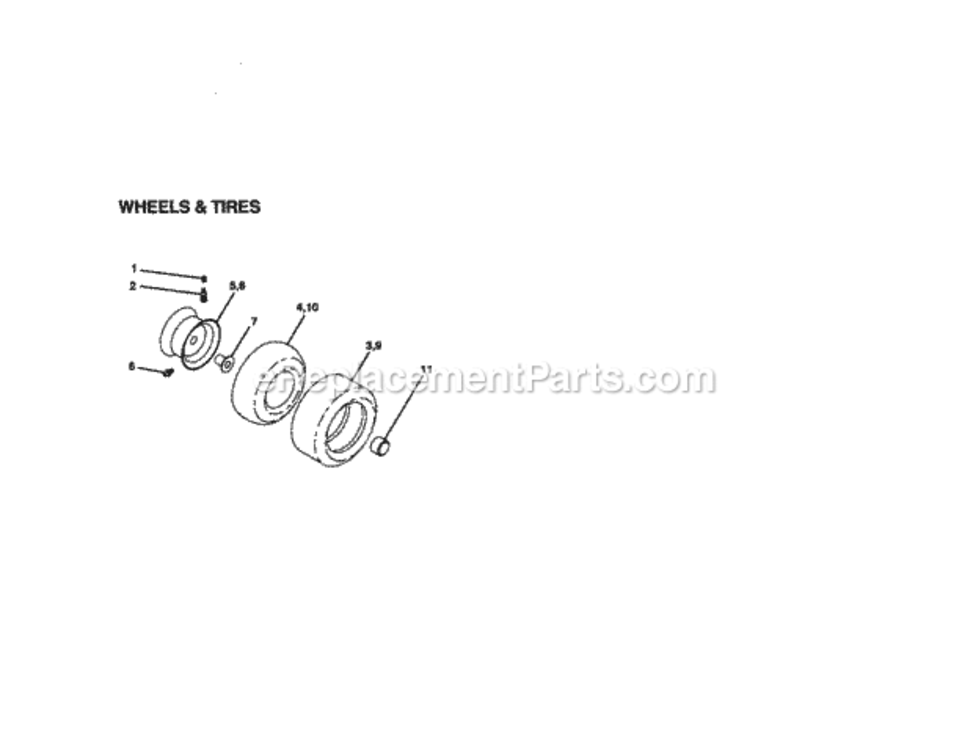 Page H Diagram and Parts List for  Craftsman Lawn Tractor