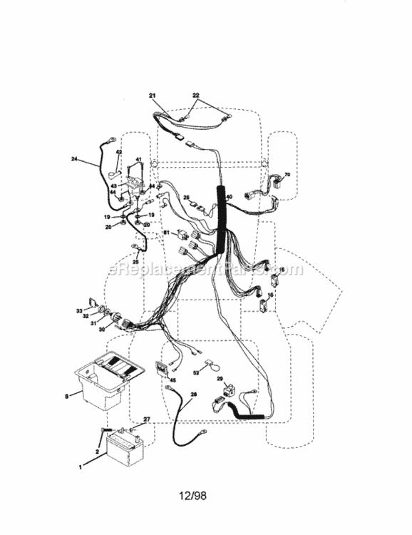 Page A Diagram and Parts List for  Craftsman Lawn Tractor