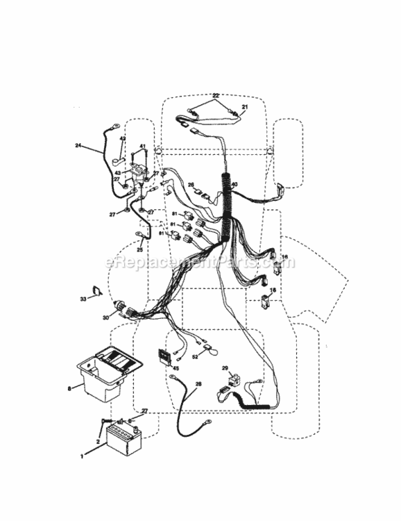 Page A Diagram and Parts List for  Craftsman Lawn Tractor