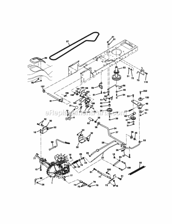 Page C Diagram and Parts List for  Craftsman Lawn Tractor