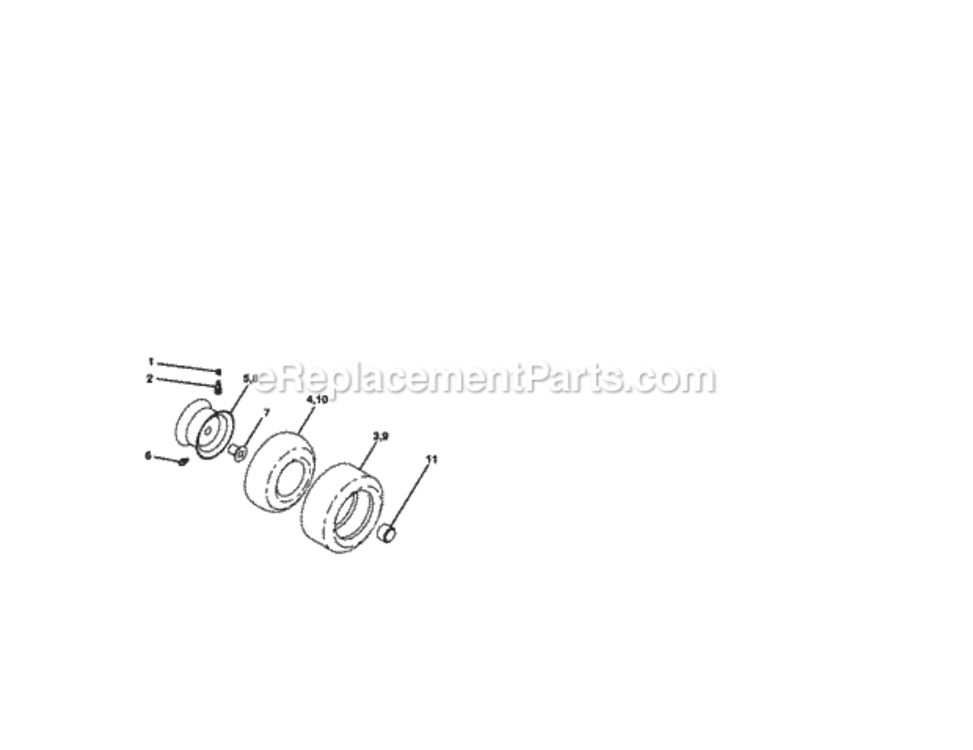 Page H Diagram and Parts List for  Craftsman Lawn Tractor