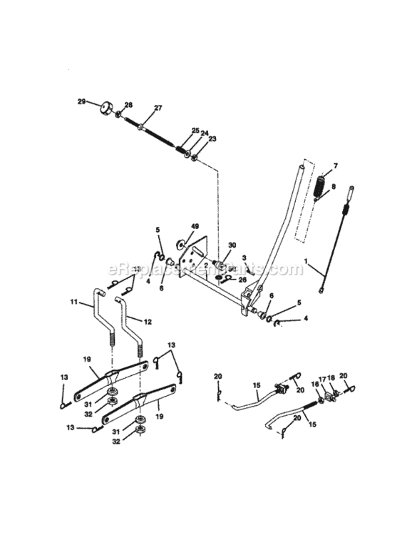 Page I Diagram and Parts List for  Craftsman Lawn Tractor
