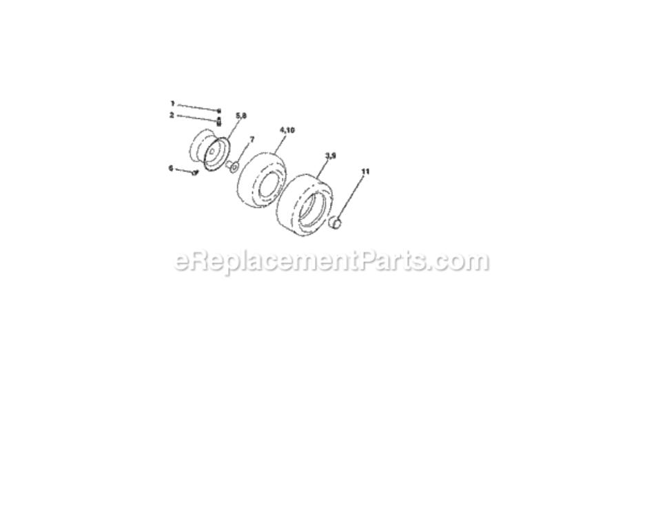 Page J Diagram and Parts List for  Craftsman Lawn Tractor