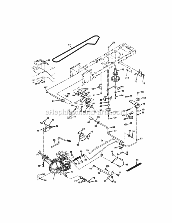Page C Diagram and Parts List for  Craftsman Lawn Tractor