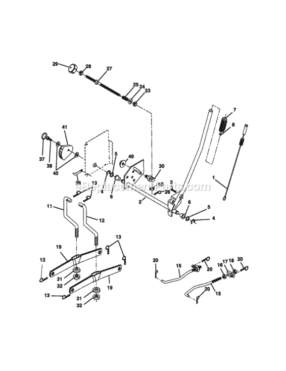 Page I Diagram and Parts List for  Craftsman Lawn Tractor