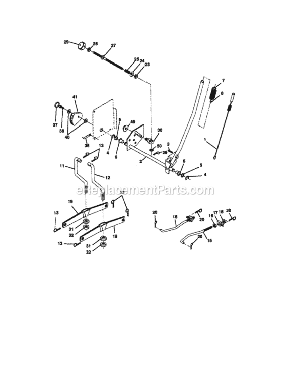Page I Diagram and Parts List for  Craftsman Lawn Tractor
