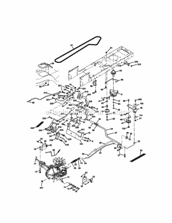 Page C Diagram and Parts List for  Craftsman Lawn Tractor