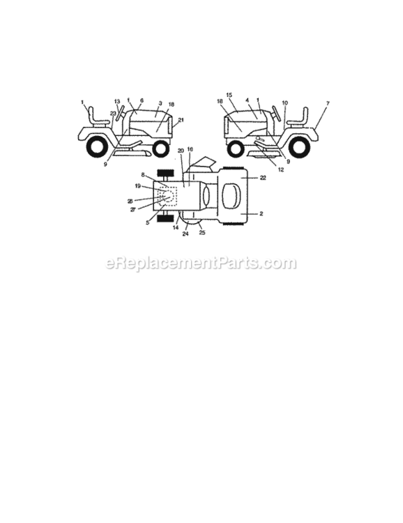 Page G Diagram and Parts List for  Craftsman Lawn Tractor