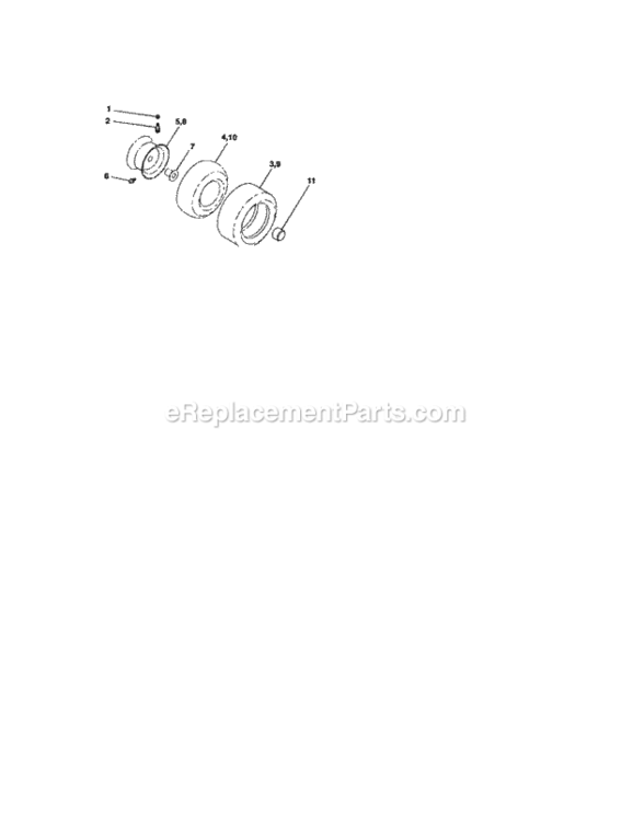 Page H Diagram and Parts List for  Craftsman Lawn Tractor