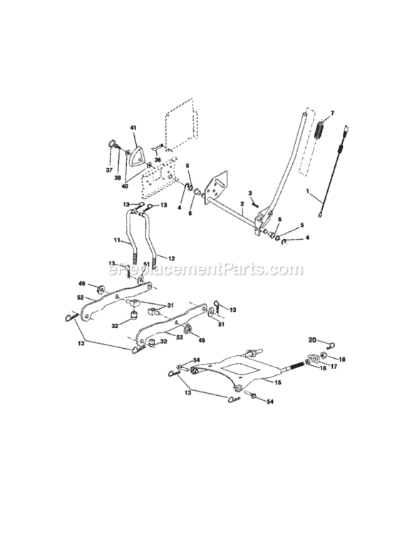 Page I Diagram and Parts List for  Craftsman Lawn Tractor