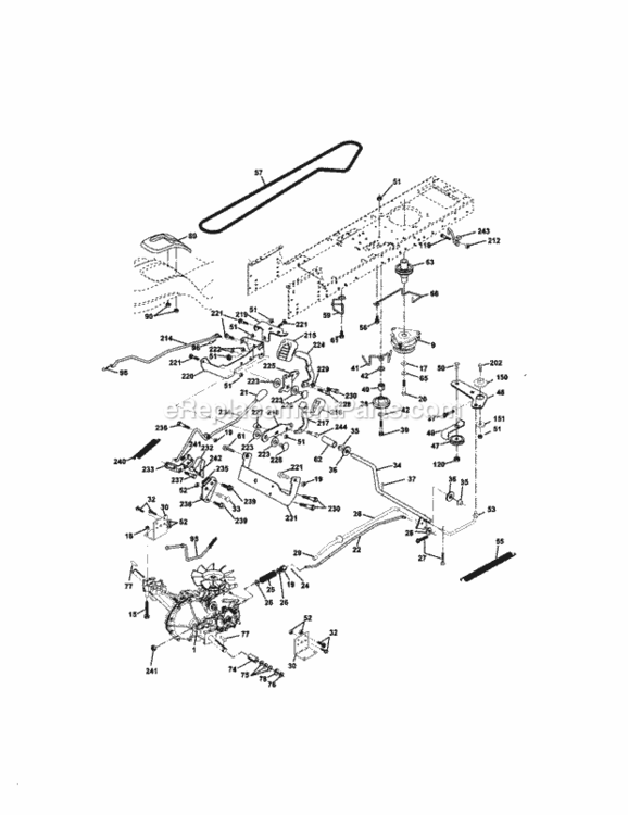 Page C Diagram and Parts List for  Craftsman Lawn Tractor