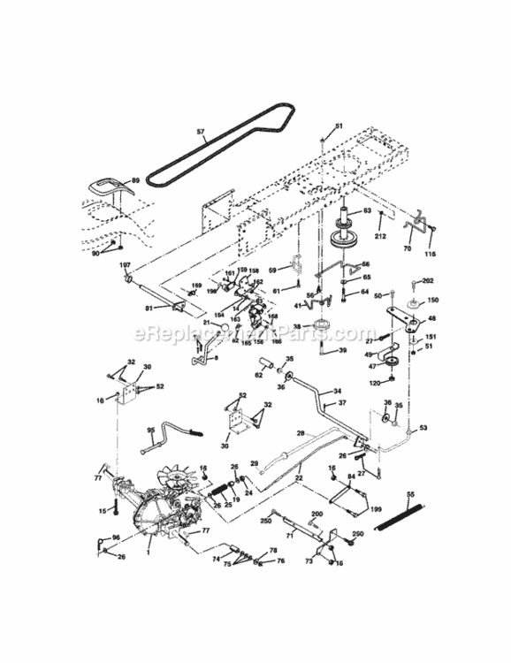 Page C Diagram and Parts List for  Craftsman Lawn Tractor