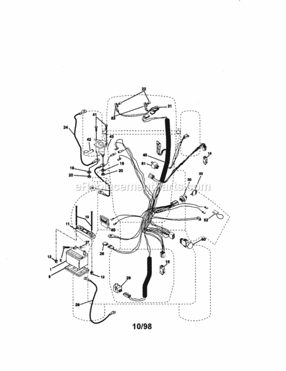 Page A Diagram and Parts List for  Craftsman Lawn Tractor