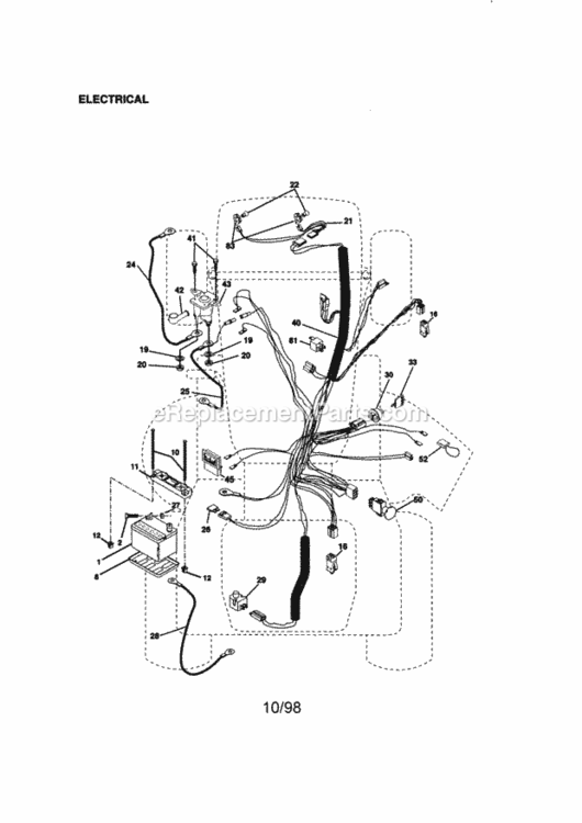 Page A Diagram and Parts List for  Craftsman Lawn Tractor
