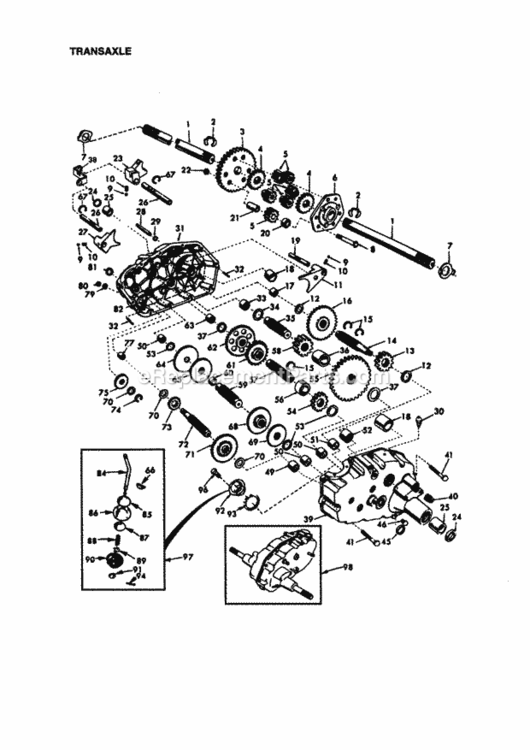 Page K Diagram and Parts List for  Craftsman Lawn Tractor