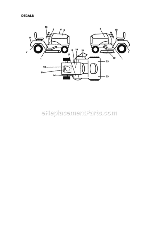 Page G Diagram and Parts List for  Craftsman Lawn Tractor