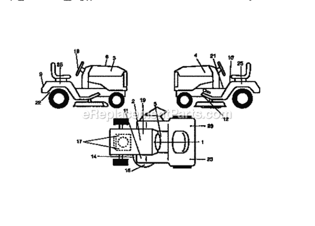 Page G Diagram and Parts List for  Craftsman Lawn Tractor