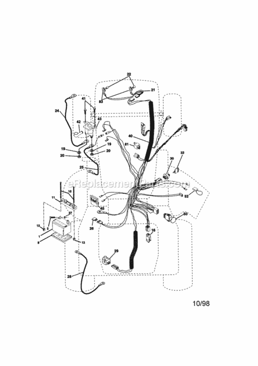Page A Diagram and Parts List for  Craftsman Lawn Tractor