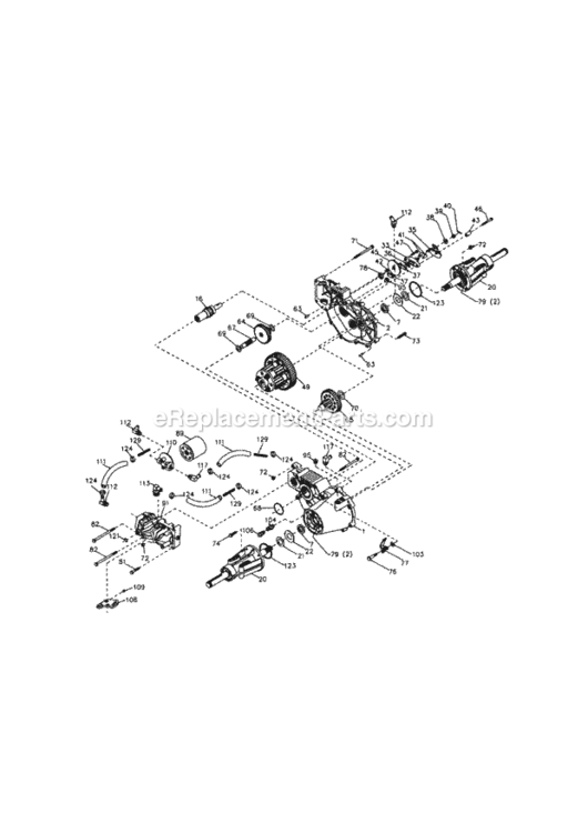 Page K Diagram and Parts List for  Craftsman Lawn Tractor