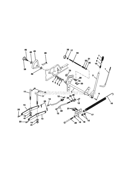 Page I Diagram and Parts List for  Craftsman Lawn Tractor