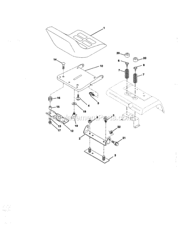 Page E Diagram and Parts List for  Craftsman Lawn Tractor
