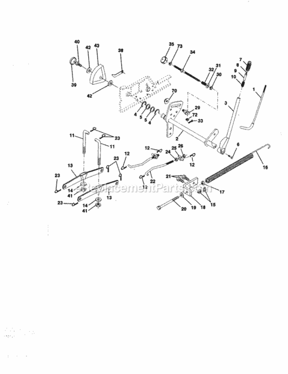 Page I Diagram and Parts List for  Craftsman Lawn Tractor