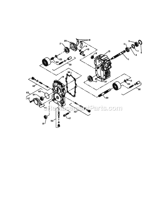 Page K Diagram and Parts List for  Craftsman Lawn Tractor
