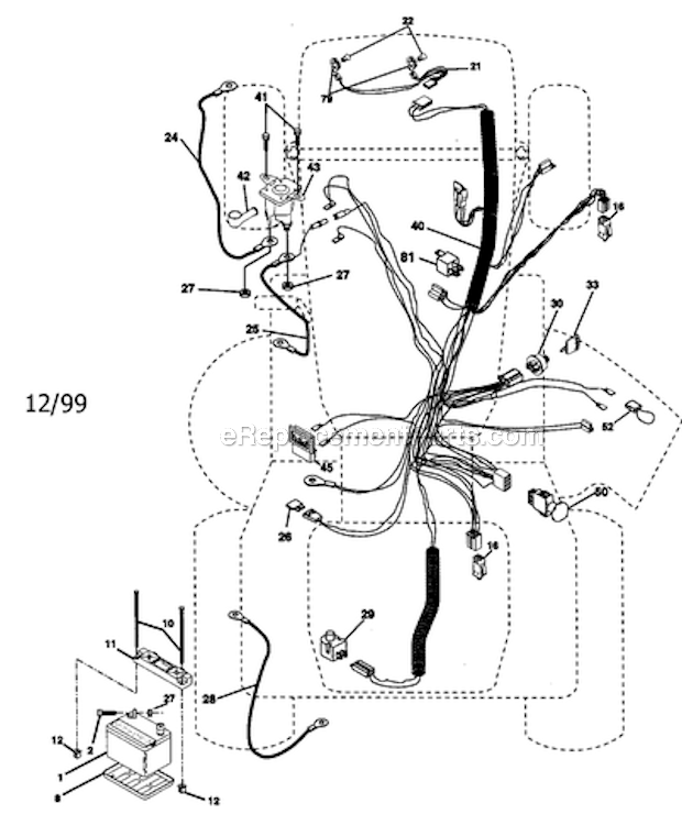 Page A Diagram and Parts List for  Craftsman Lawn Tractor