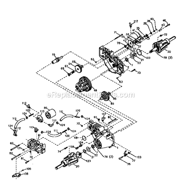 Page J Diagram and Parts List for  Craftsman Lawn Tractor