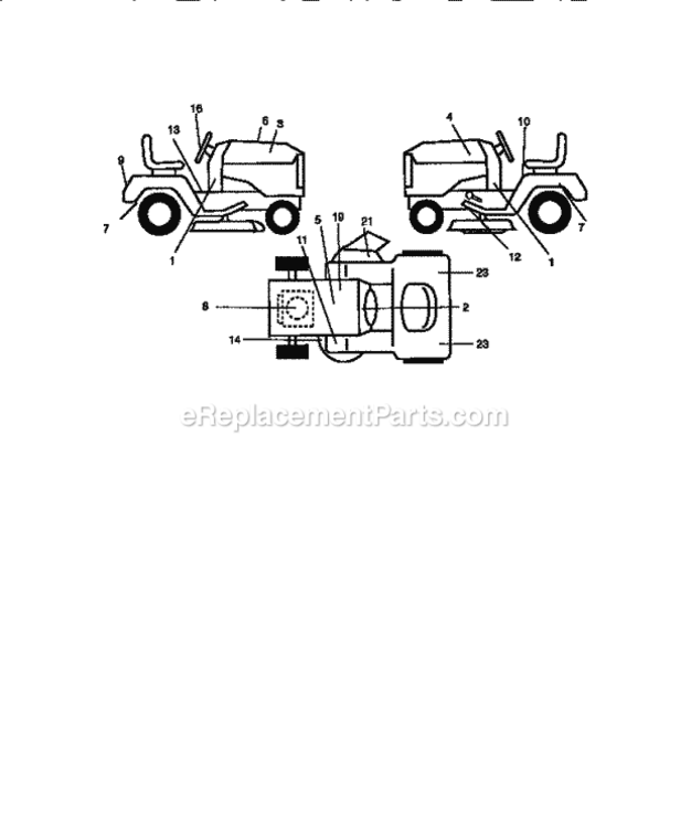 Page G Diagram and Parts List for  Craftsman Lawn Tractor