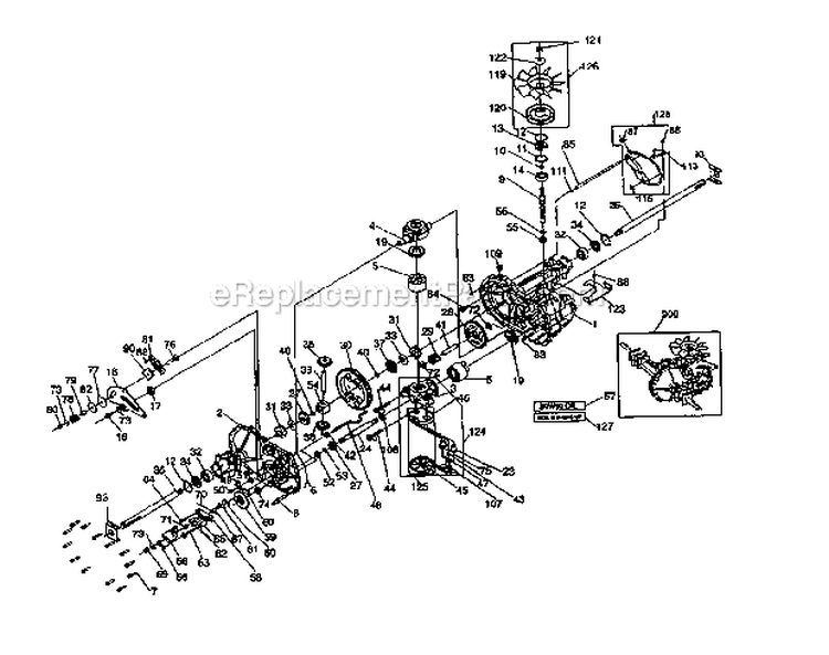 Page K Diagram and Parts List for  Craftsman Lawn Tractor