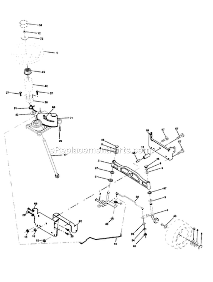 Page D Diagram and Parts List for  Craftsman Lawn Tractor