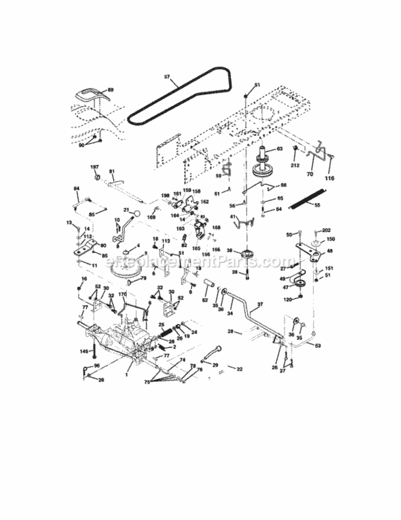 Page C Diagram and Parts List for  Craftsman Lawn Tractor