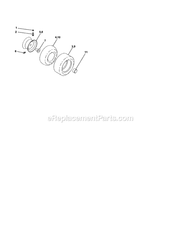 Page H Diagram and Parts List for  Craftsman Lawn Tractor