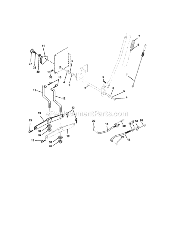 Page I Diagram and Parts List for  Craftsman Lawn Tractor