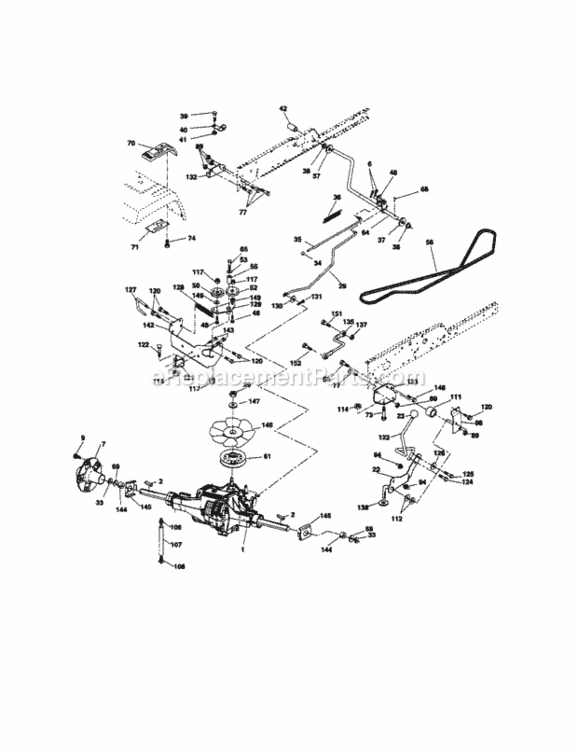 Page C Diagram and Parts List for  Craftsman Lawn Tractor