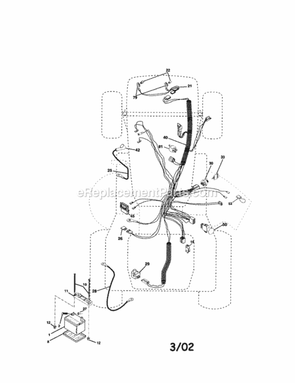 Page A Diagram and Parts List for  Craftsman Lawn Tractor